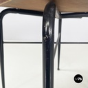 Italian mid-century modern Chair in curved wood and black metal, 1960s