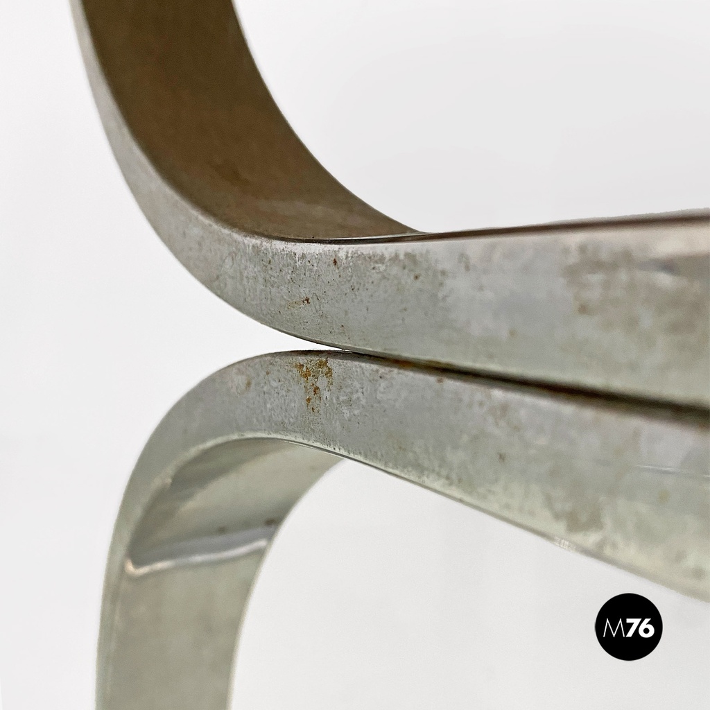 Sedie in paglia e acciaio, 1970 ca.