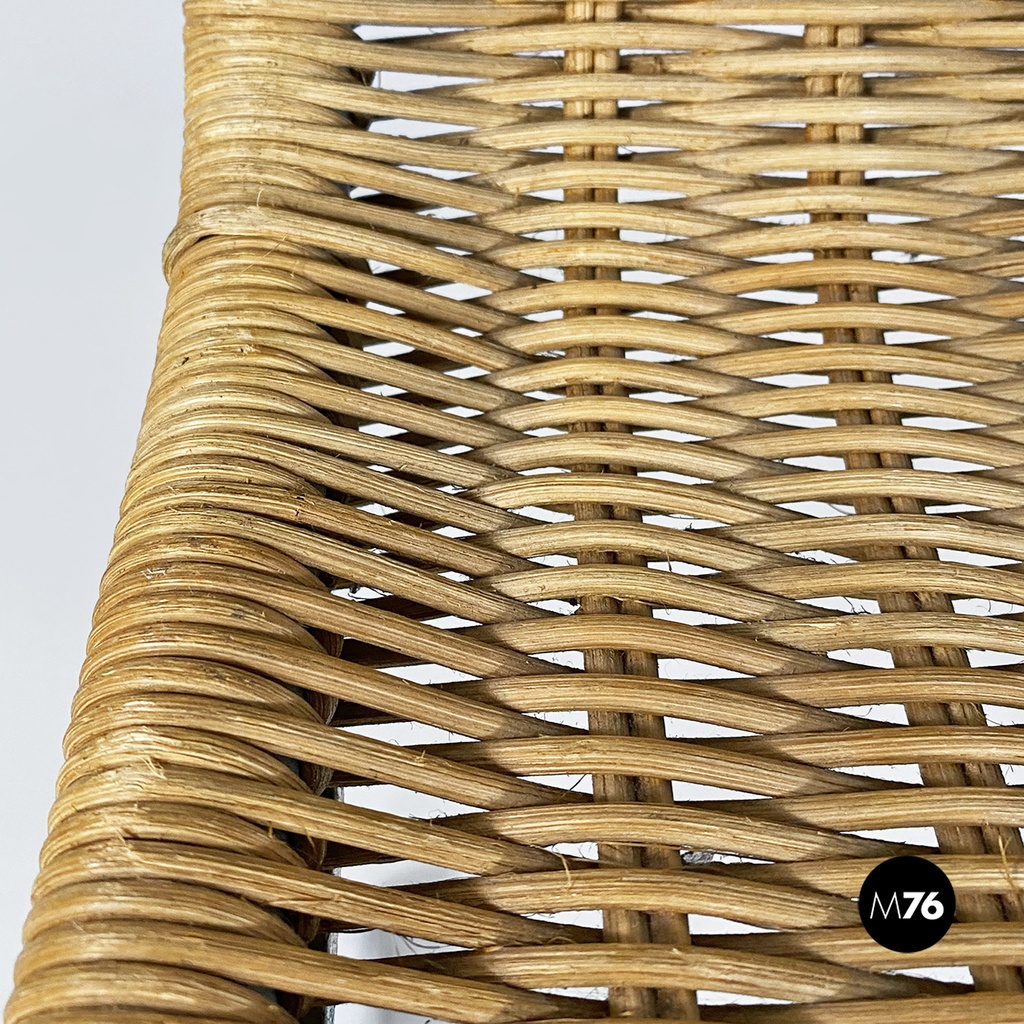 Sedie in paglia e acciaio, 1970 ca.