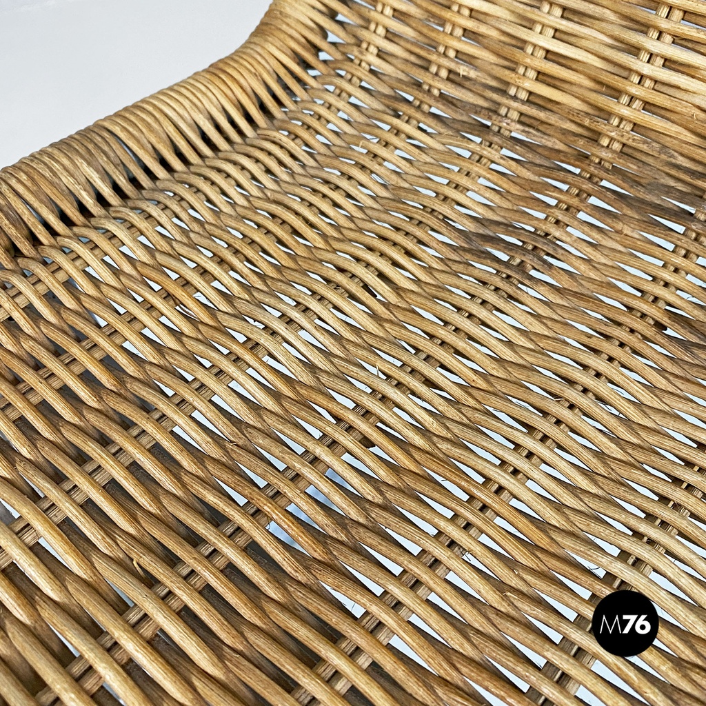 Sedie in paglia e acciaio, 1970 ca.