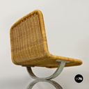 Sedie in paglia e acciaio, 1970 ca.