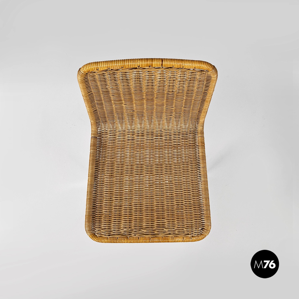 Sedie in paglia e acciaio, 1970 ca.