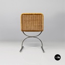 Sedie in paglia e acciaio, 1970 ca.