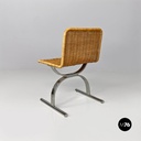 Sedie in paglia e acciaio, 1970 ca.