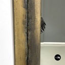 Italian modern square wall mirror foam rubber frame with eyes decorations, 1980s