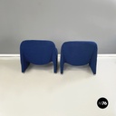 Italian modern Blue fabric Armchairs Alky by Piretti for Anonima Castelli, 1970s