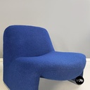 Italian modern Blue fabric Armchairs Alky by Piretti for Anonima Castelli, 1970s