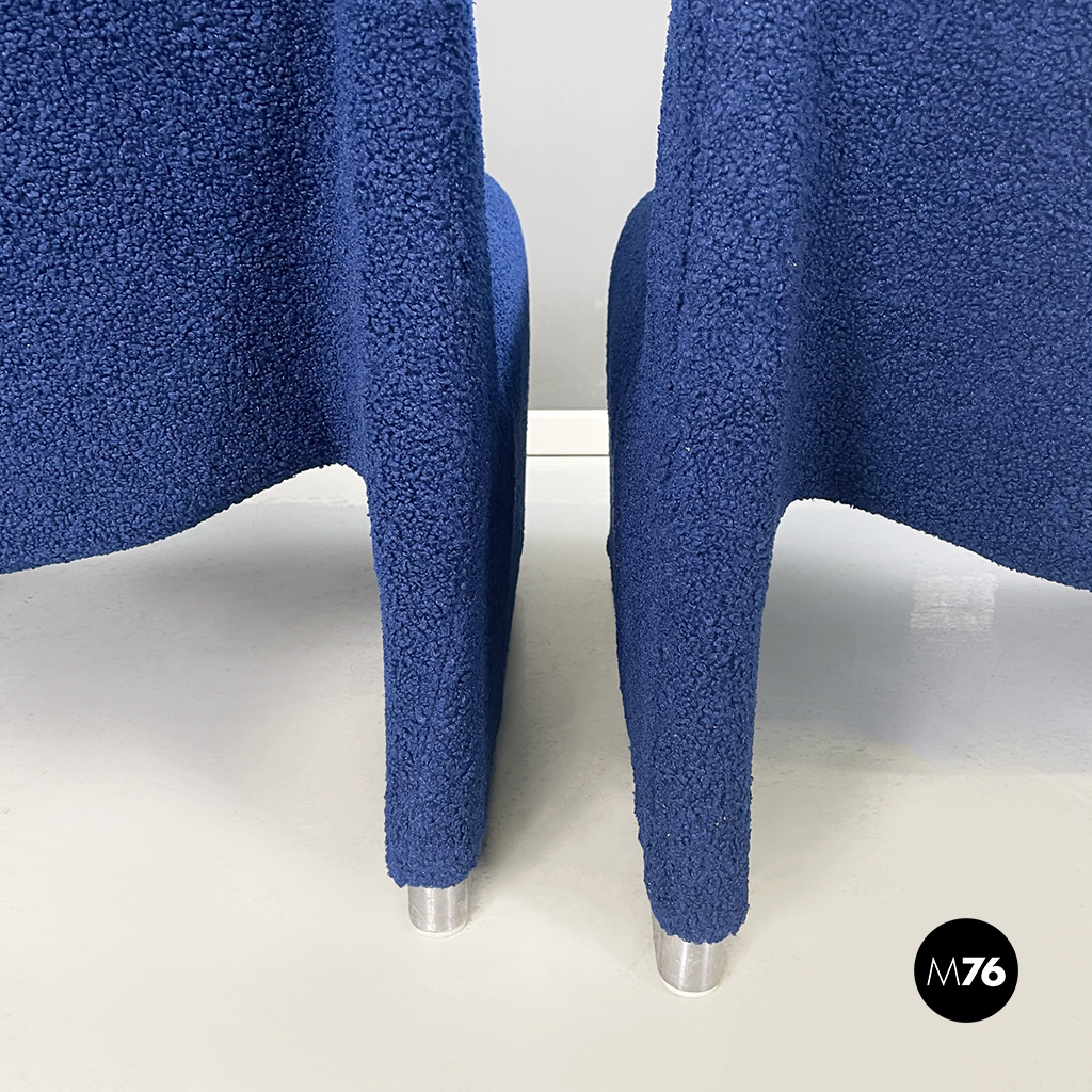 Italian modern Blue fabric Armchairs Alky by Piretti for Anonima Castelli, 1970s
