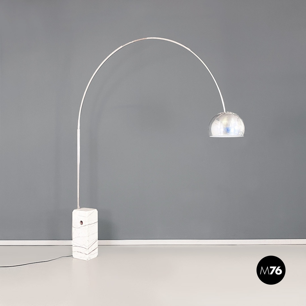 Italian mid-century Arco floor lamp by the Castiglioni brothers for Flos, 1962