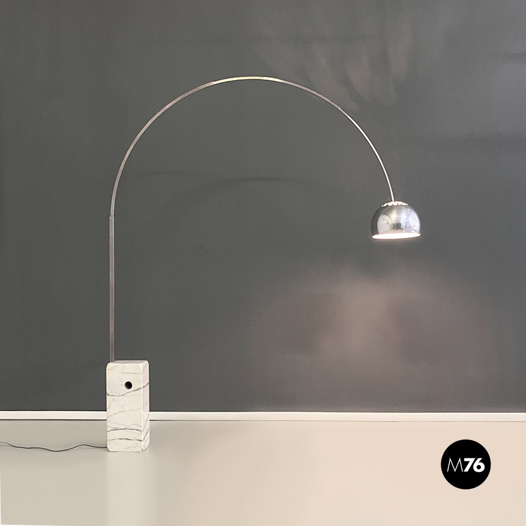 Italian mid-century Arco floor lamp by the Castiglioni brothers for Flos, 1962