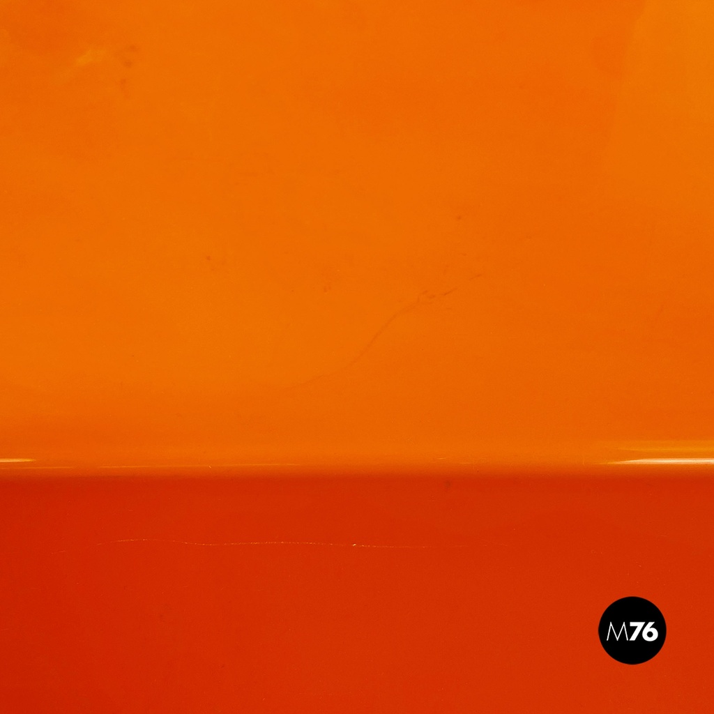 Mensole in plastica arancione di Marcello Siard per Kartell, 1970 ca.