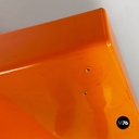 Mensole in plastica arancione di Marcello Siard per Kartell, 1970 ca.