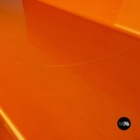 Mensole in plastica arancione di Marcello Siard per Kartell, 1970 ca.