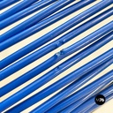 Italian mid century black metal blue plastic footstool or footstool, 1960s