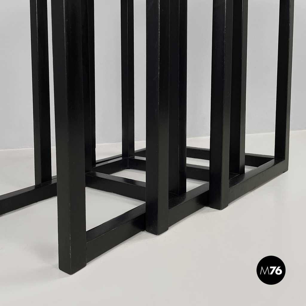 Austrian modern solid ash Satztische coffee tables, Josef Hoffman, Wittmann 2000