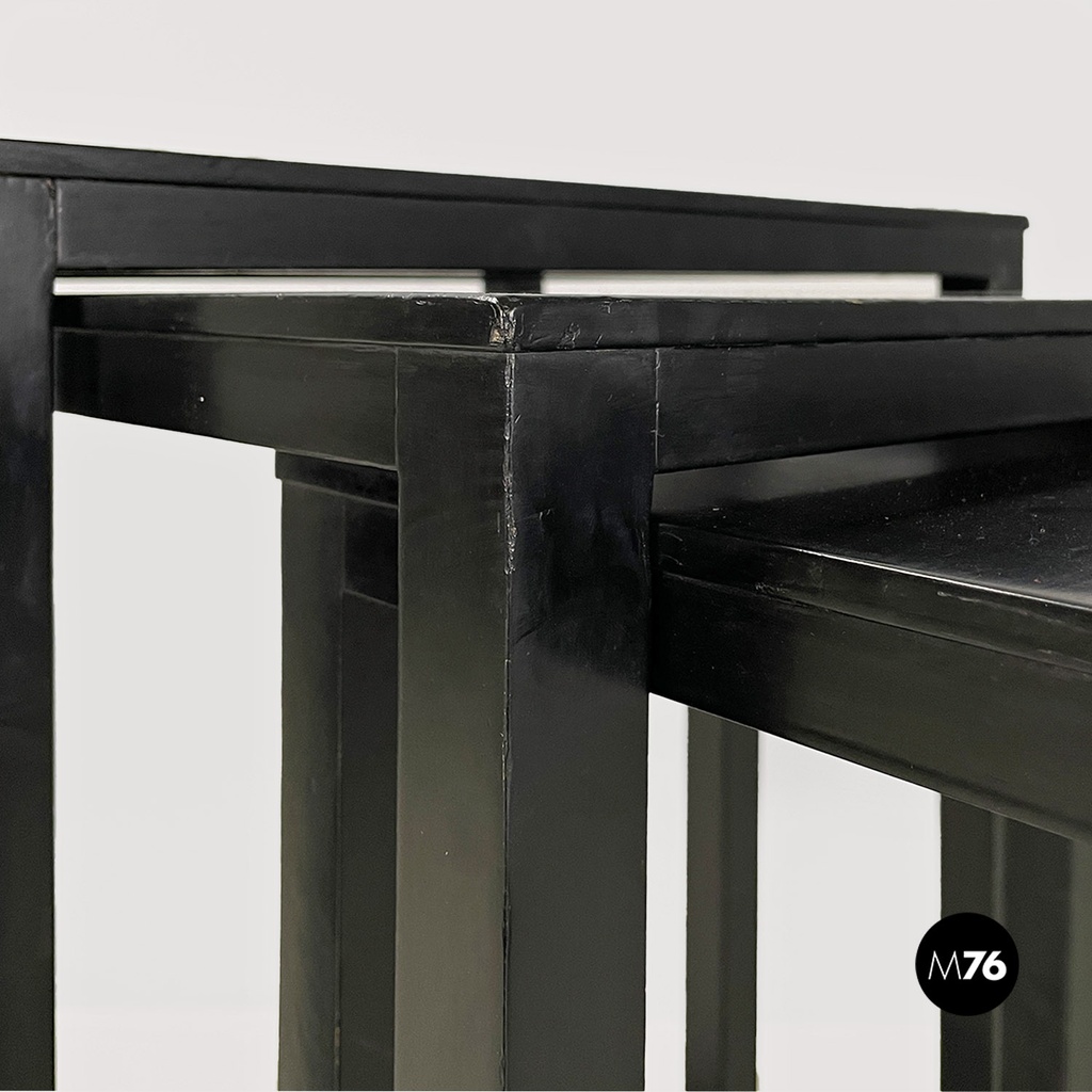 Austrian modern solid ash Satztische coffee tables, Josef Hoffman, Wittmann 2000