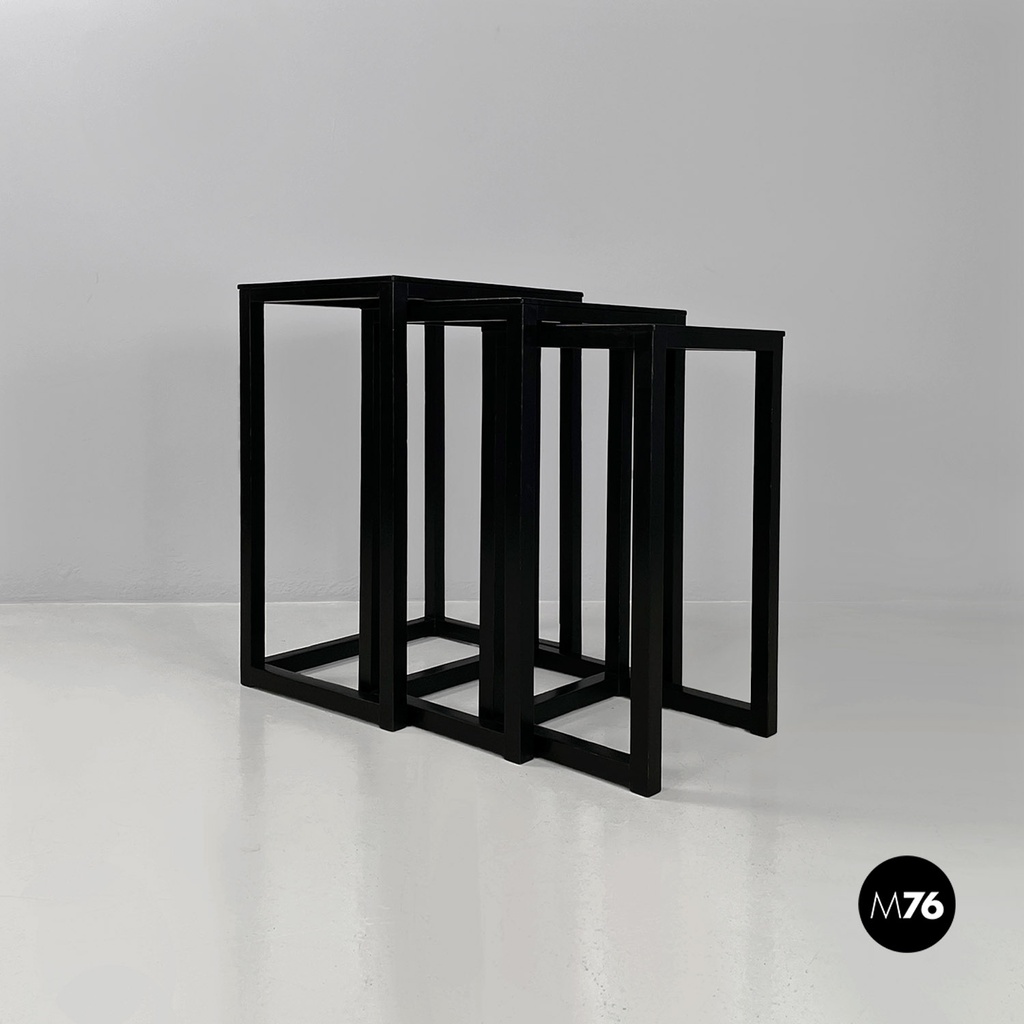 Austrian modern solid ash Satztische coffee tables, Josef Hoffman, Wittmann 2000