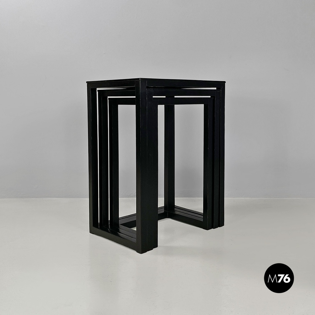 Austrian modern solid ash Satztische coffee tables, Josef Hoffman, Wittmann 2000