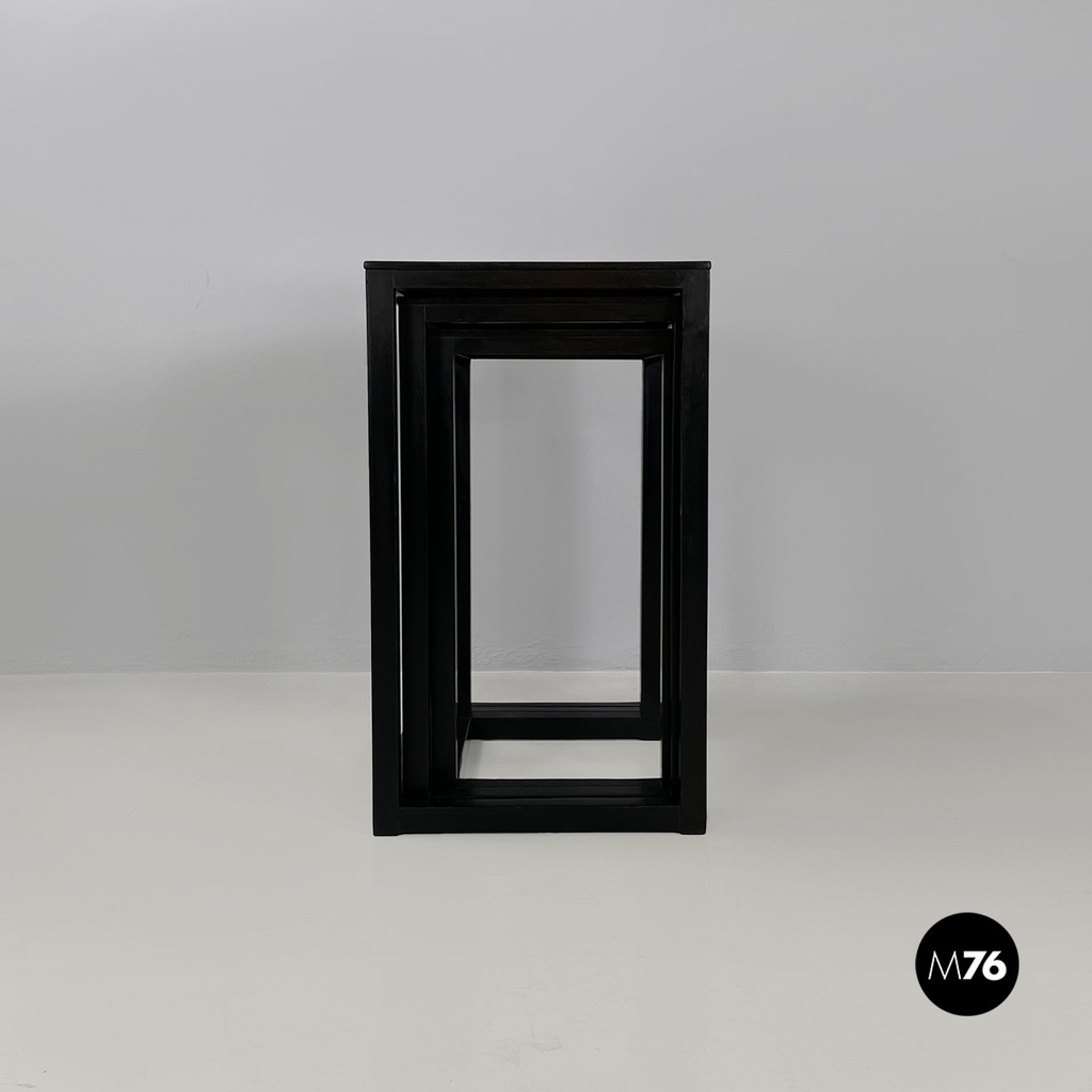 Austrian modern solid ash Satztische coffee tables, Josef Hoffman, Wittmann 2000