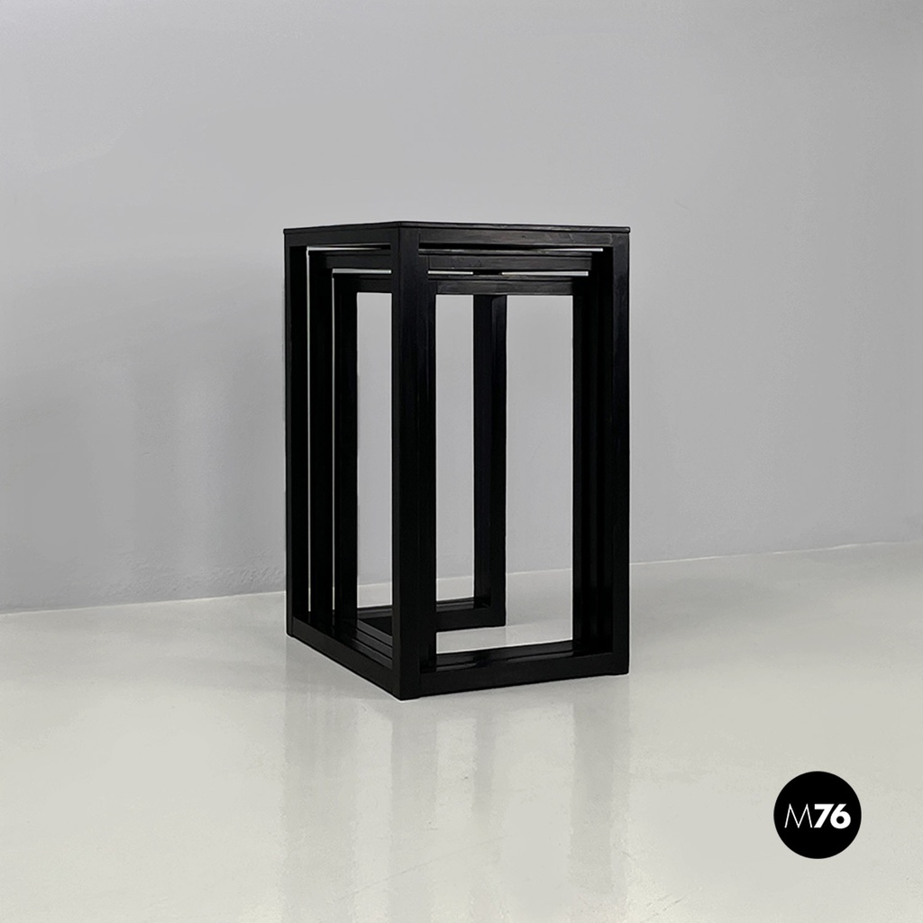 Austrian modern solid ash Satztische coffee tables, Josef Hoffman, Wittmann 2000