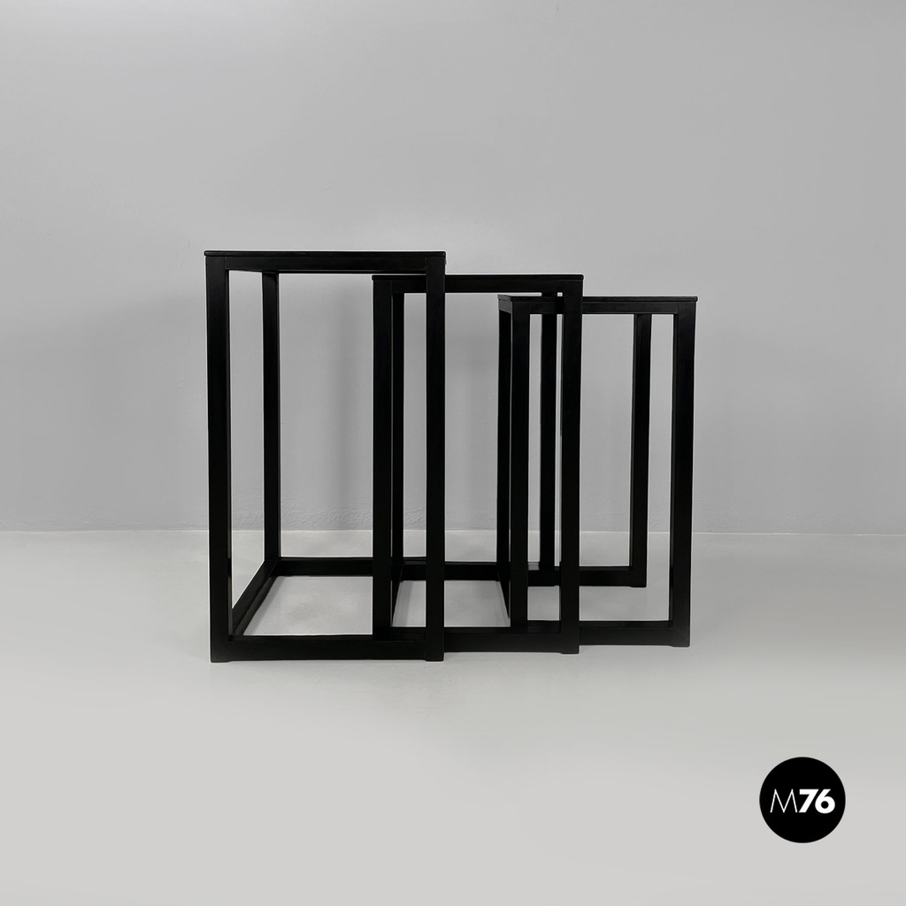 Austrian modern solid ash Satztische coffee tables, Josef Hoffman, Wittmann 2000