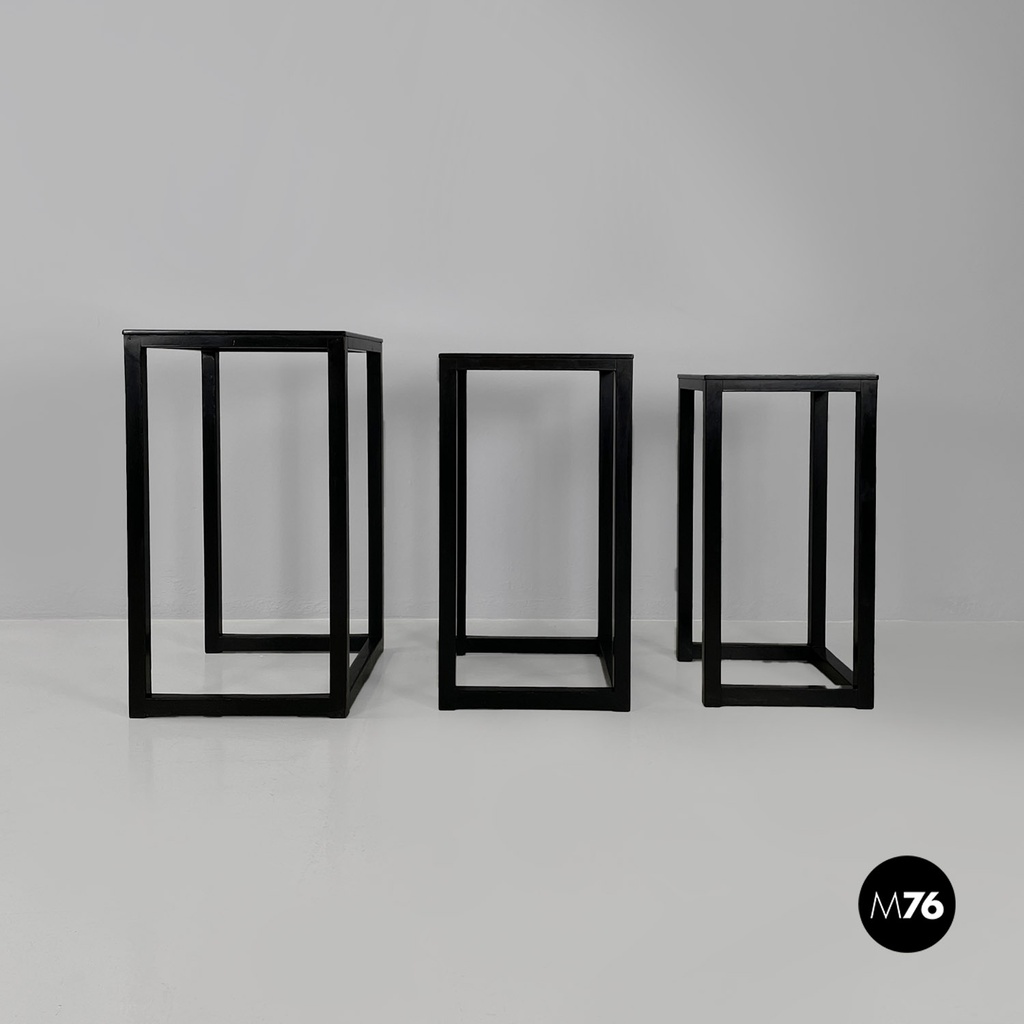 Austrian modern solid ash Satztische coffee tables, Josef Hoffman, Wittmann 2000