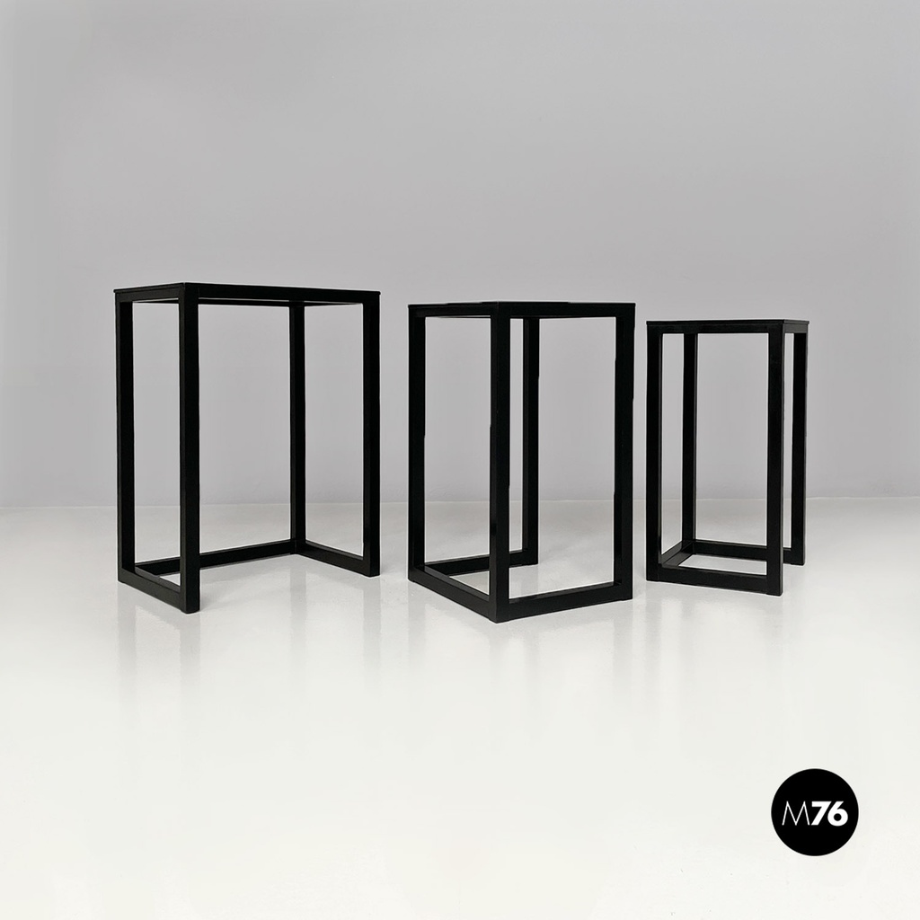 Austrian modern solid ash Satztische coffee tables, Josef Hoffman, Wittmann 2000