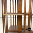 Italian stackable wooden revolving bookcases with floral decoration, 1900s