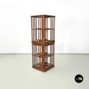 Italian stackable wooden revolving bookcases with floral decoration, 1900s