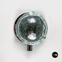 Italian mid-century modern chromed metal and faceted glass wall lights, 1960s