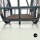 Italian mid-century modern bicycle trailer in metal and wood, 1960s