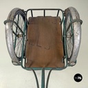 Italian mid-century modern bicycle trailer in metal and wood, 1960s
