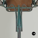 Italian mid-century modern bicycle trailer in metal and wood, 1960s