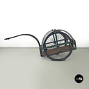 Italian mid-century modern bicycle trailer in metal and wood, 1960s