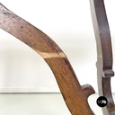 Italian antique wooden table with lyre legs, 1800s 