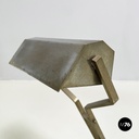 Italian mid-century modern Adjustable desk or table lamp in brown metal, 1930s