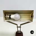 Italian mid-century modern Adjustable desk or table lamp in brown metal, 1930s