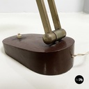 Italian mid-century modern Adjustable desk or table lamp in brown metal, 1930s