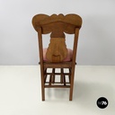 Italian modern Wood Chair with bottle rack-artwork by Bogdan, 2000s