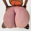 Italian modern Wood Chair with bottle rack-artwork by Bogdan, 2000s