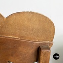 Italian modern Wood Chair with bottle rack-artwork by Bogdan, 2000s