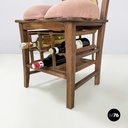 Italian modern Wood Chair with bottle rack-artwork by Bogdan, 2000s