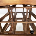 Italian modern Wood Chair with bottle rack-artwork by Bogdan, 2000s