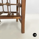 Italian modern Wood Chair with bottle rack-artwork by Bogdan, 2000s
