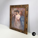 Italian Painting with finely crafted wooden frame, 1800-1900s