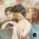 Italian Painting with finely crafted wooden frame, 1800-1900s