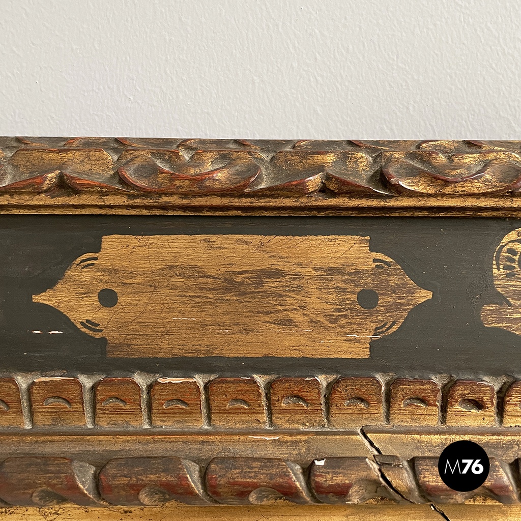 Italian Painting with finely crafted wooden frame, 1800-1900s