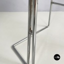 Italian modern black wood and chromed metal stool by George Coslin, Dada 1980s