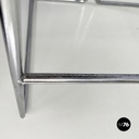 Italian modern black wood and chromed metal stool by George Coslin, Dada 1980s