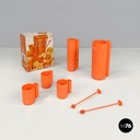 Servizio di bicchieri e brocca Orangeade di Jean Pierre Vitrac per Bourbon, 1970 ca.
